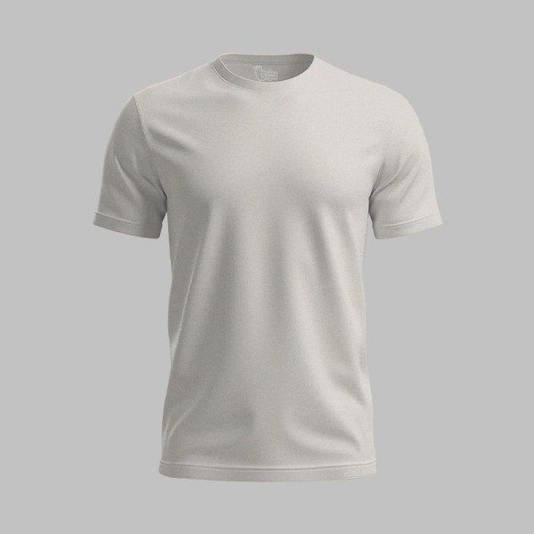 Grey Melange Basic T-Shirt
